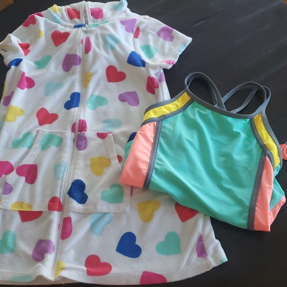 Girls swimsuits and cover-up